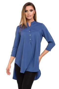 Свободная туника-рубашка асимметричная БЕРЕМЕННОСТЬ 40 размер