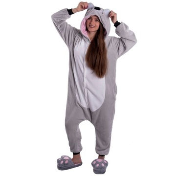 KOALA PIŻAMA Jednoczęściowa Kigurumi Onesie Kombinezon Kostium L 165-174 cm