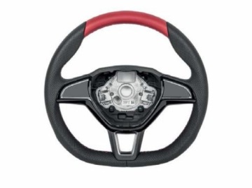 NOWA ORYGINALNA SKÓRZANA TRÓJRAM KIEROWNICA SKODA