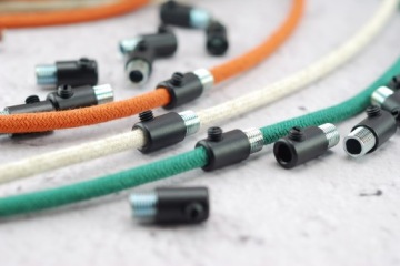 черный металл M10x1 оплетка кабель стопор DIY блок лампы