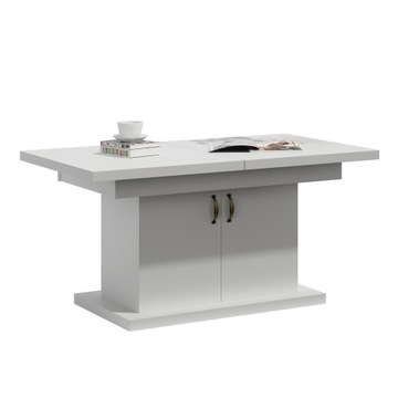 РАСШИРЯЕМАЯ СКАМЬЯ С ПОДЪЕМОМ, БЕЛЫЙ МАТОВЫЙ