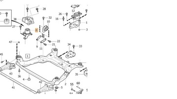 ULOŽENÍ MOTORU HORNÍ PRAVÁ S60 S80 V60 V70 XC60