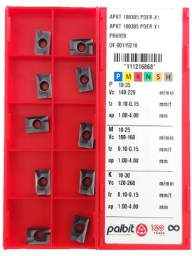 Płytka płytki APKT 100305 frez głowica frezerska