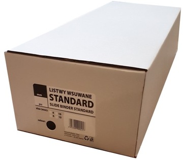 Listwy grzbiety grzbiet do bindowania wsuwane standard Argo czarne 15 mm 50