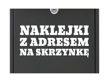 Naklejka na skrzynke napis adres ulica numer domu