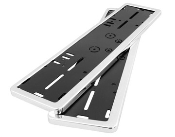 Ramki pod tablice rejestracyjną Metal chrom 2szt
