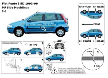 ALFA 146 CRUZE REZZO PUNTO I LIŠTA BOČNÍ DVEŘE