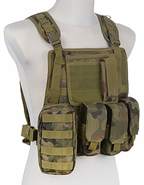ТАКТИЧЕСКИЙ ВОЕННЫЙ ЖИЛЕТ MBSS PLATE CARRIER GFC, модель 93 PL, камуфляж «Woodland»