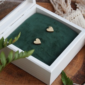 КОРОБКА ДЛЯ БЕЛЫХ ОБРУЧАЛЬНЫХ КОЛЬЦ В РУСТИКЕ с гравировкой