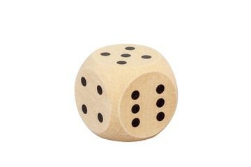 Настольная игра в кости DICE 6x6 см, деревянная.
