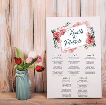 План свадебного стола для гостей свадьбы, доска 100х70.