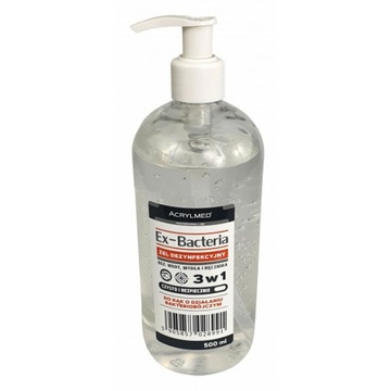 ŻEL Exbacteria 500ml do dezynfekcji rąk 76%
