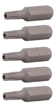 BIT 1/4 6,4mm TORX Z OTWOREM T27H KING TONY 5SZT.