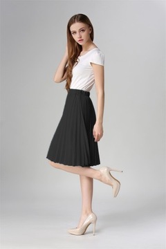 ПЛИССИРОВАННАЯ ЮБКА-МИДИ С РЕТРО-резинкой, ЦВЕТА S/M