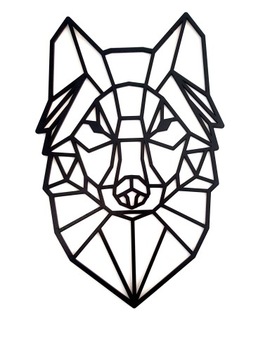 Dekoracja geometryczna 3D Wilk M