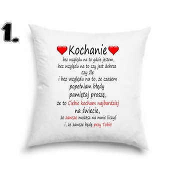 Poduszka prezent dziewczyny chłopaka różne wzory