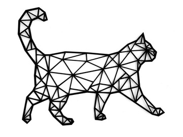 Dekoracja geometryczna 3D Kot S