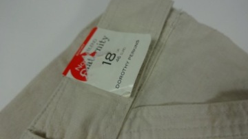 DOROTHY PERKINS__SPODNIE CIĄŻOWE LNIANE LEN__46