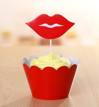 Набор чехлов для маффинов для девичника Pika Lips