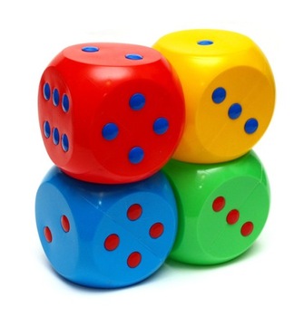 БОЛЬШИЕ ЛЕГКИЕ ЦВЕТНЫЕ ИГРОВЫЕ КОСТИ ДЛЯ ДЕТСКОГО САДА
