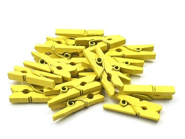 KLAMERKI DREWNIANE MINI SPINACZE 24 SZT 2,5 CM