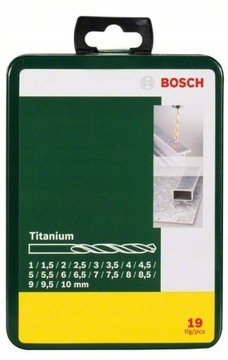 Bosch HSS Titanium 19 cz. set wierteł do metalu
