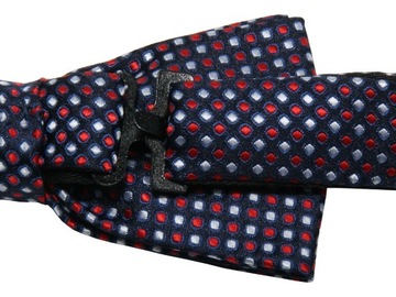 ТЕМНО-СИНИЙ ГАЛСТУК-БАБОЧКА С КАРМАНОМ В Клетку