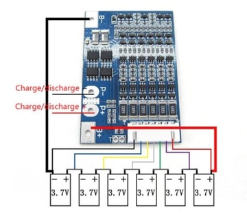 Балансное зарядное устройство PCM BMS 6S 8A 25,2В 18650