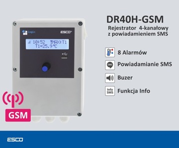 Регистратор температуры GSM, SMS-сигнализация, 4 канала