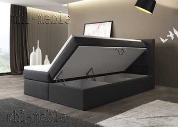 КОНТИНЕНТАЛЬНАЯ КРОВАТЬ 180/200 с ЯЩИКАМИ + LED