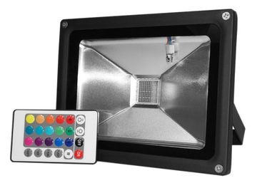 ГАЛОГЕННЫЕ СВЕТОДИОДНЫЕ СВЕТИЛЬНИКИ 20ВТ RGB 16 ЦВЕТОВ + ПУЛЬТ ДИСТАНЦИОННОГО УПРАВЛЕНИЯ