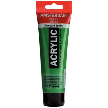 FARBA AKRYLOWA AMSTERDAM 120 ML 618 PERMAMENT GREEN LIGHT