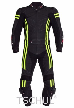 ЧУЛ 555 - КОЖАНЫЙ КОСТЮМ - НЕОН размер 48