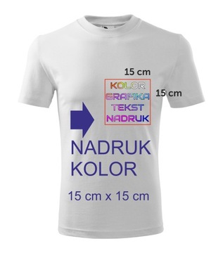 T-SHIRT KOSZULKA REKLAMOWA Z LOGO NADRUKIEM 15x15