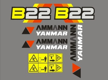 Naklejki oklejenie AMMANN YANMAR B22