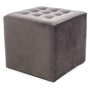 Pufa Lori Velvet szara 39x39 Modern