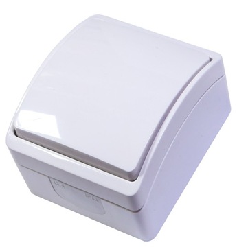 KOALA ОДИНОЧНЫЙ НАКЛАДНОЙ ВЫКЛЮЧАТЕЛЬ IP44 151-01 БЕЛЫЙ