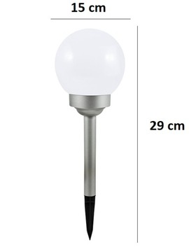 Светодиодный садовый светильник SOLAR BALL WHITE RGB 15см ПРИВОДНОЙ ШАРИК
