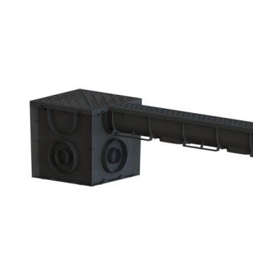 Пластиковый колодец 250х250 с корзиной и крышкой.