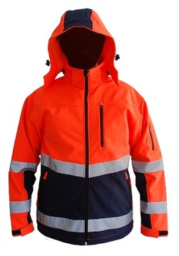 Kurtka robocza z kapturem SOFTSHELL POMARAŃCZ XXL