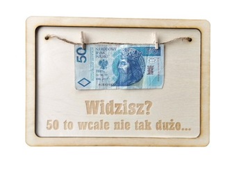 Ramka na pieniądze 20 30 40 50 60 Prezent Urodziny