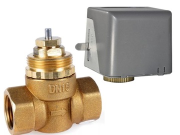 ZAWÓR 2-drogowy 1'' DN25 + SIŁOWNIK 24V Nenutec