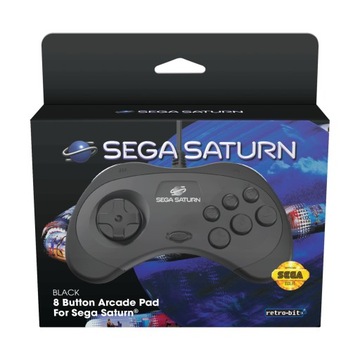 Ретро-bit pad Official SEGA Saturn Black