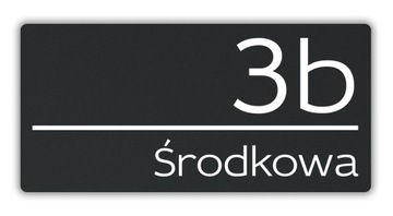 Матовая адресная табличка с 3D номером дома