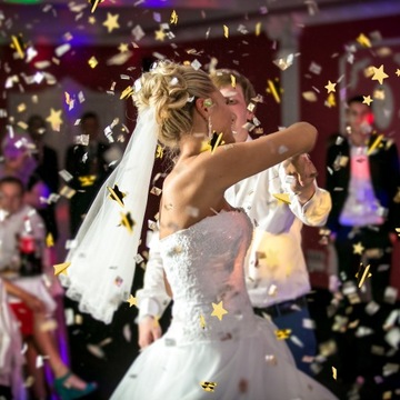 Туба для стрельбы 40см GOLD STARS Confetti