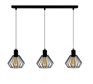 LAMPA SUFITOWA ,ŻYRANDOL DIAMENT CZARNA 001-12