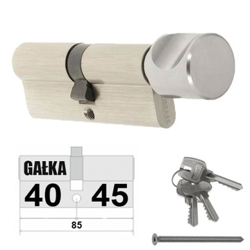 WKŁADKA DO ZAMKA GAŁKA 40/45 NIKIEL SATYNA