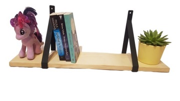 Półka wisząca regał 70 cm z uchwytami LOFT lakier