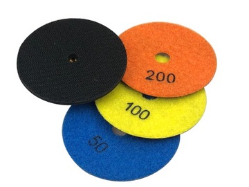 НАБОР 3 ШТ. ДИСК ДЛЯ СУХОЙ ПОЛИРОВКИ GRES 100 РУЧКА M14