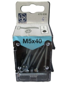 Śruba śruby z nakrętką ocynk sześciokątna M5x40